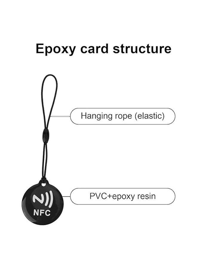 5pcs NFC Tags, Programmable Blank Cards Waterproof Ntag 215 Keychain Works with All NFC-Enabled Phones & Devices - Image 4